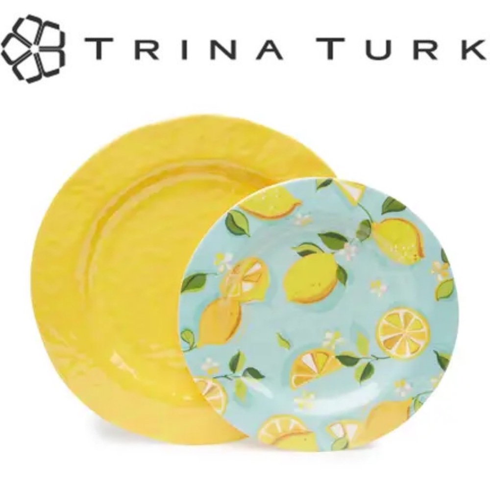 NWT 🍋Trina Turk dinner plate set
